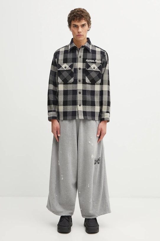 Human Made kurtka koszulowa z domieszką wełny WOOL CHECK HM30SH013