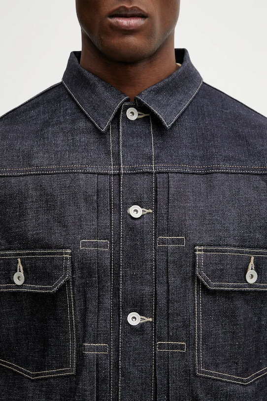 NEIGHBORHOOD kurtka jeansowa RIGID DENIM TYPE-2 granatowy 252XBNH.JKM01