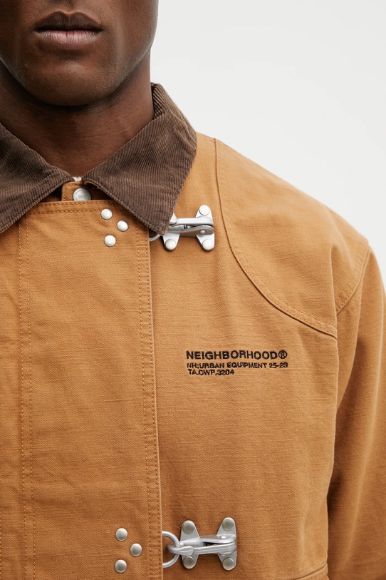 Bavlněná bunda NEIGHBORHOOD FIREMAN hnědá 252AQNH.JKM02