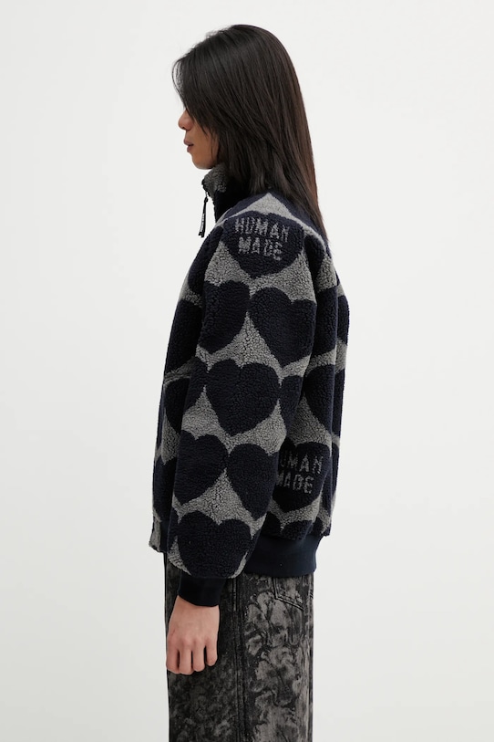 Human Made hanorac fleece WOVEN JACKET HM30JK026 bleumarin AW25