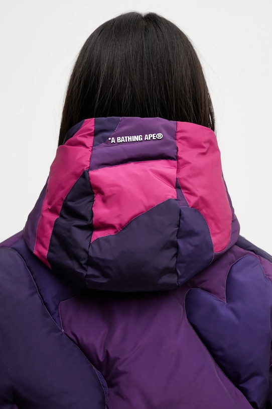 Páperová bunda A Bathing Ape Mega Color Camo 001DNL801306M fialová