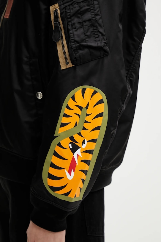 A Bathing Ape geacă bomber Shark MA-1 001HJL801003M negru