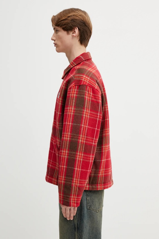AAPE kurtka z dodatkiem wełny AAPJKM7733XXP czerwony AW25