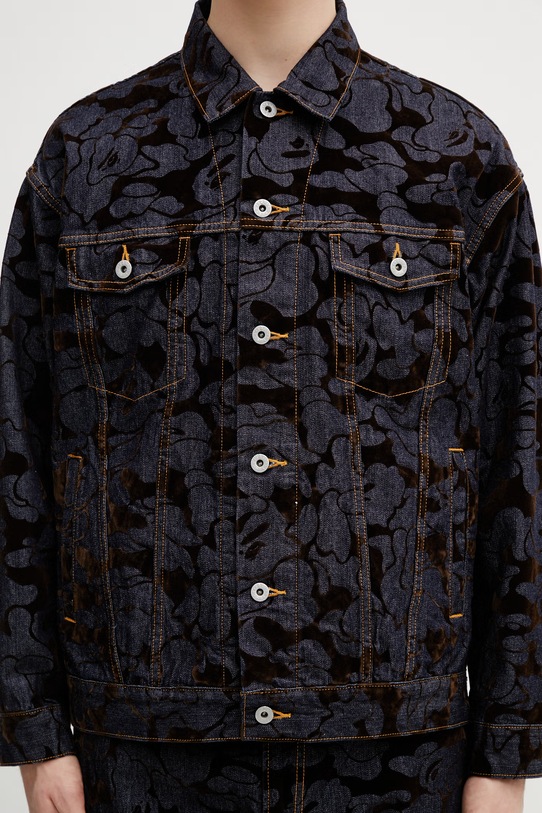 A Bathing Ape giacca di jeans Camo Flocked blu 001LJL801001M