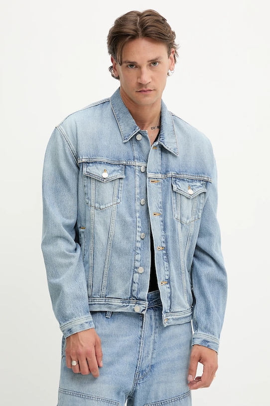 Won Hundred geacă din denim necaptusit albastru 3654.15028