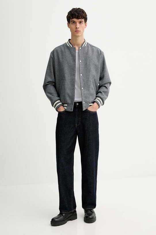 Bunda s příměsí vlny A.P.C. blouson micky WVBEB.M02974 šedá AW25