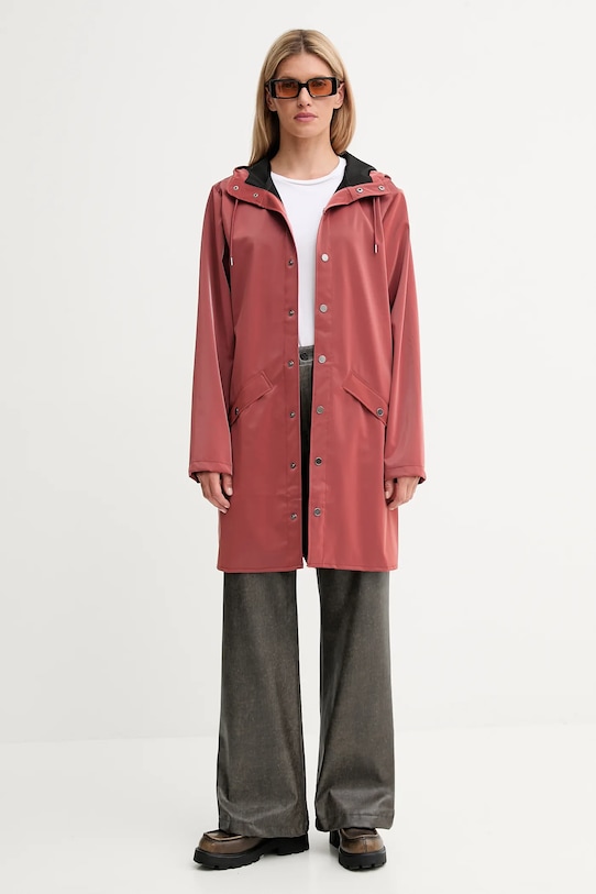 Odzież Rains kurtka 12020 Long Jacket 12020.125 czerwony