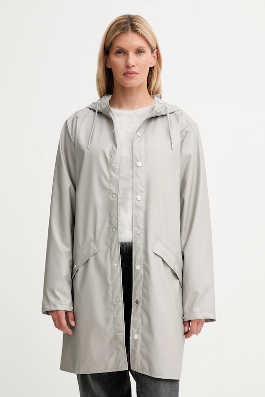 Odzież Rains kurtka 12020 Long Jacket 12020.123 szary