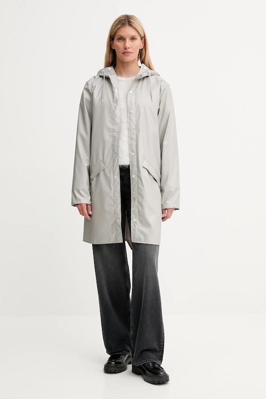 Rains kurtka 12020 Long Jacket 12020.123 szary