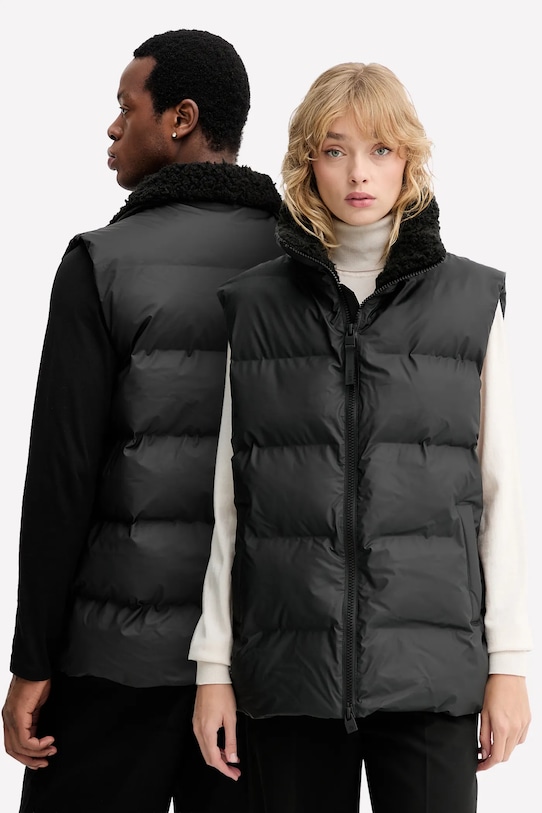 Rains ujjatlan 17220 Alta Vision Puffer Vest szigetelt fekete 17220