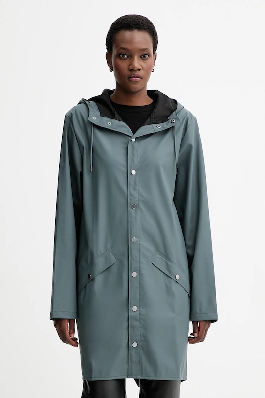 Μπουφάν Rains 12020 Long Jacket 12020.124 γκρί AW25