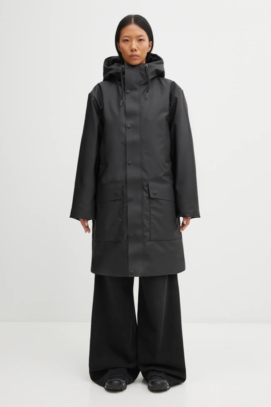 Rains parka Nome Long Parka W3T3 pozostałe czarny 21460.01