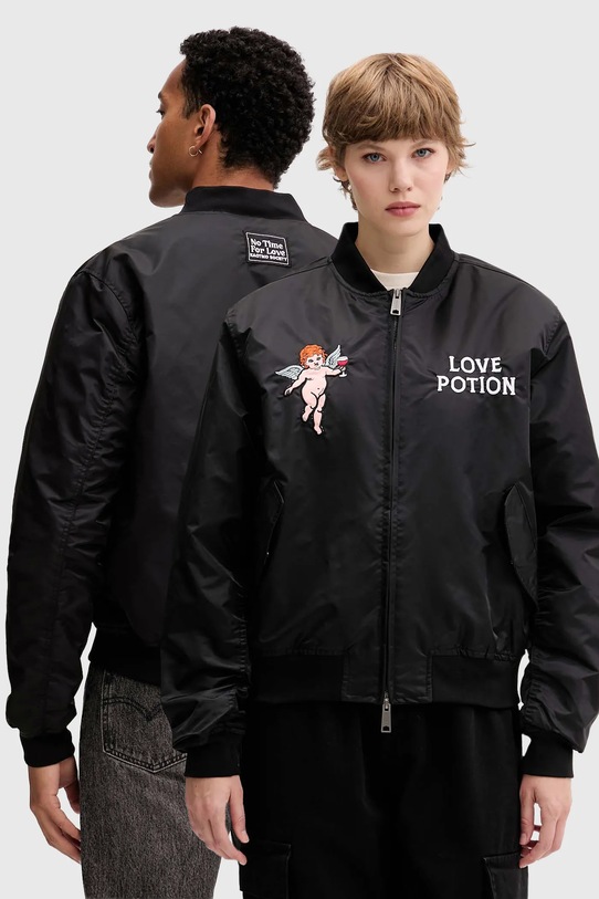 Kaotiko geacă bomber cu captuseala negru AR005.01.E002