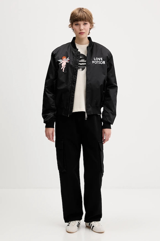 Μπουφάν bomber Kaotiko AR005.01.E002 μαύρο AW25