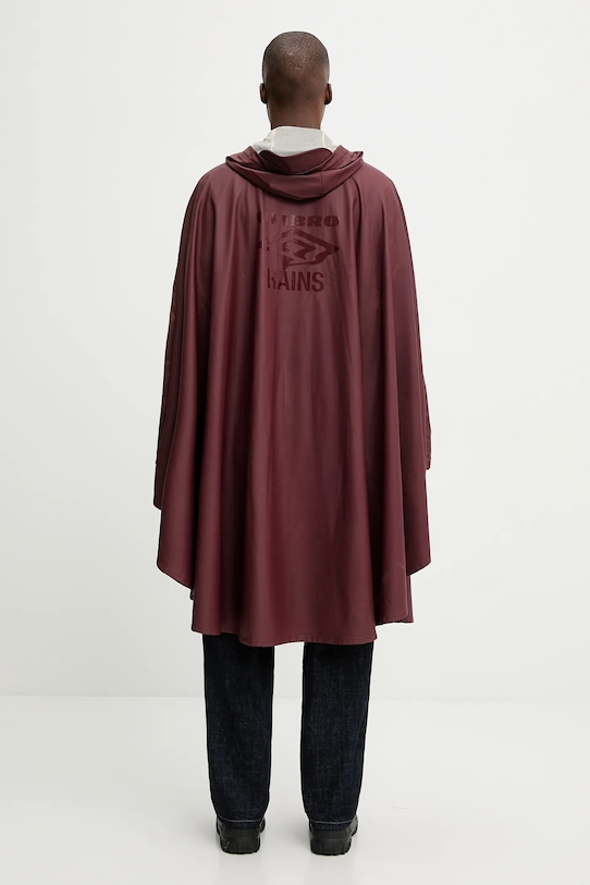 Rains x Umbro peleryna 20800.141 bordowy