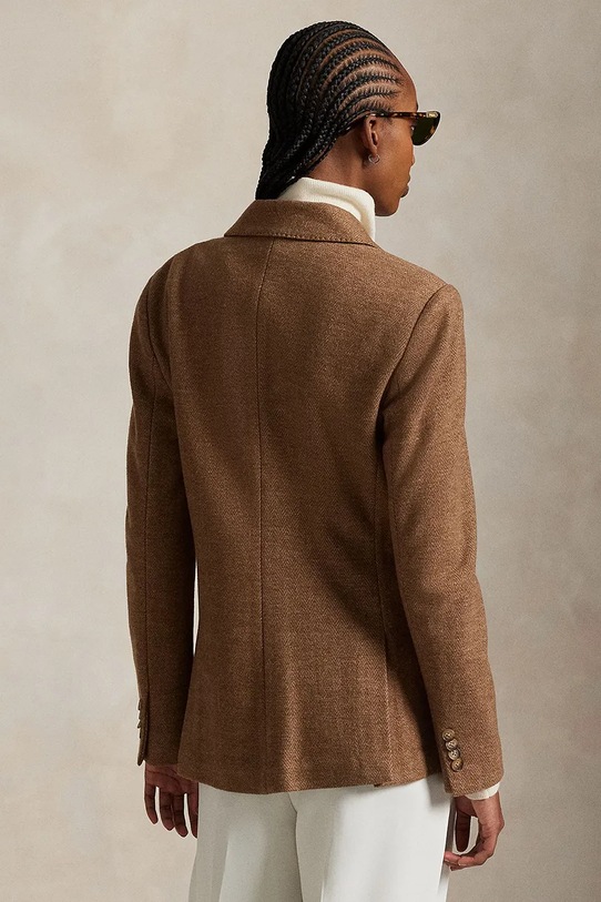 Polo Ralph Lauren marynarka z wełną 211973828 brązowy AW25