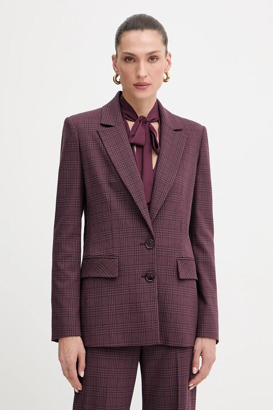 Patrizia Pepe marynarka tkanina bordowy 8S0553.A621
