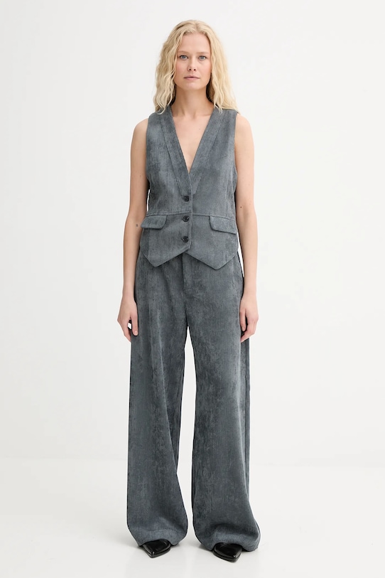 MUNTHE vestă din catifea LILLIAN 253152025310 gri AW25