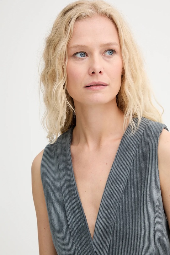 MUNTHE vestă din catifea LILLIAN gri 253152025310