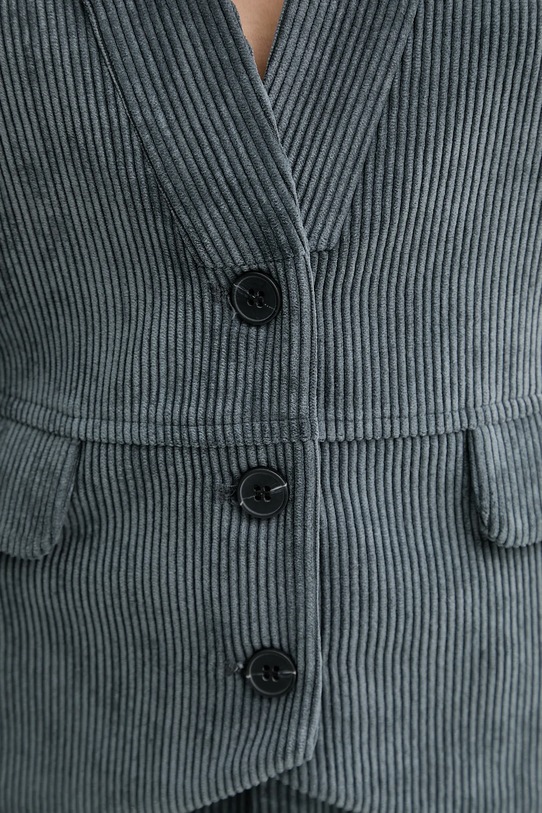 MUNTHE vestă din catifea LILLIAN 253152025310 gri