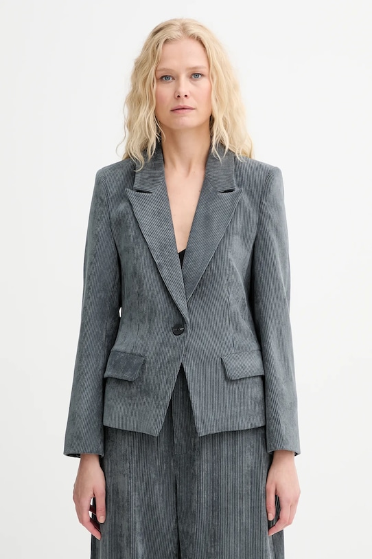 MUNTHE marynarka sztruksowa LAWO tkanina szary 253152125310