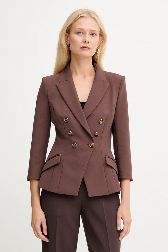 Пиджак Elisabetta Franchi с подкладкой коричневый GI17456E2