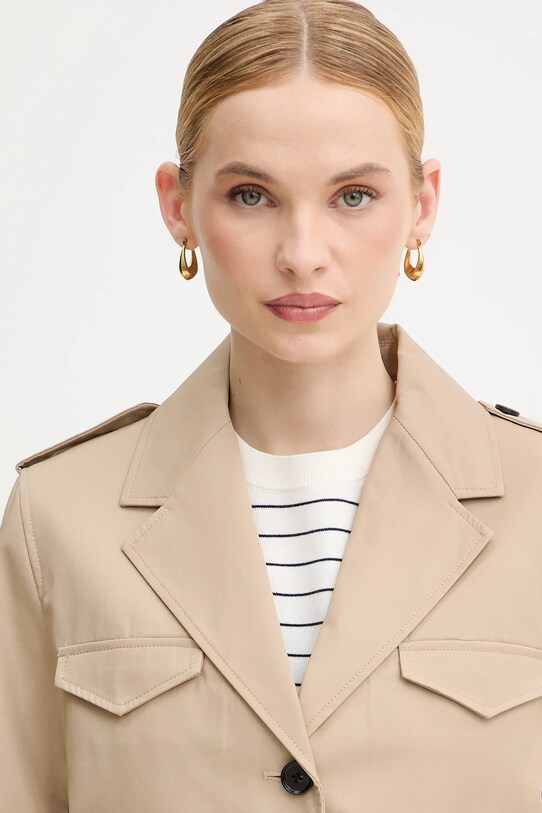 Tommy Hilfiger pamut kabát bézs WW0WW47164