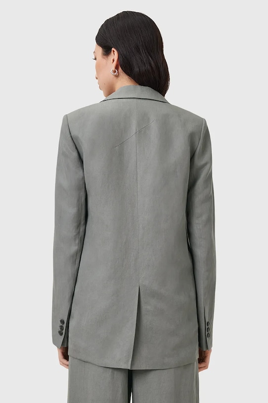 AllSaints marynarka z domieszką lnu AVERIE szary W043QC