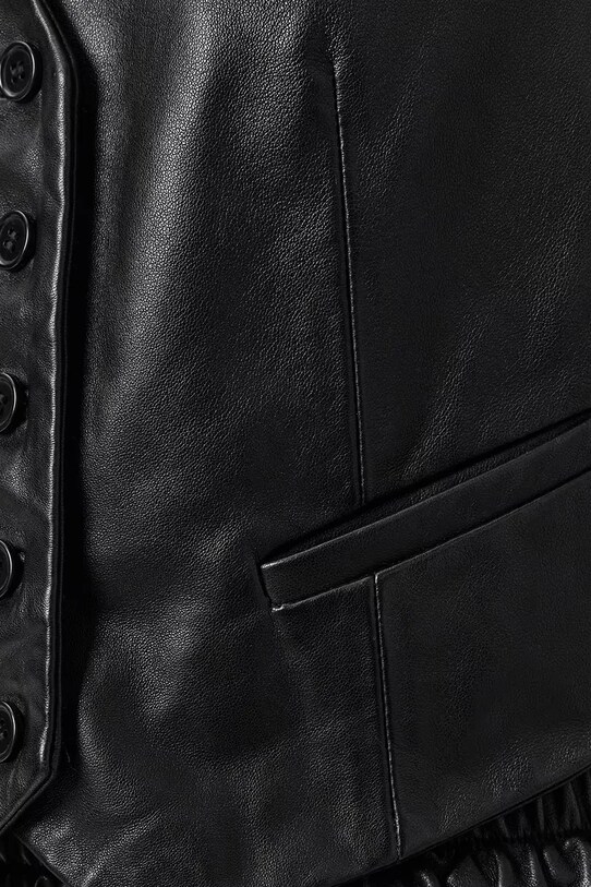 Odzież AllSaints kamizelka skórzana ARLA W124PC czarny