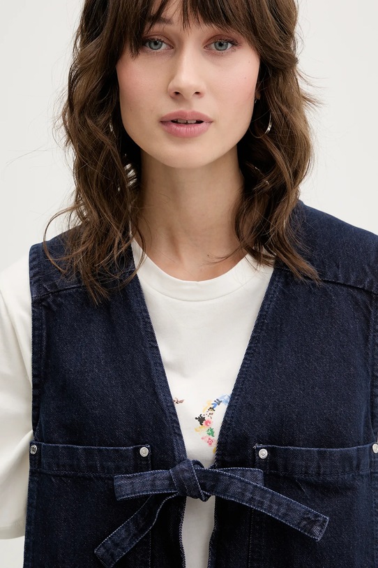 Stine Goya kamizelka dwustronna jeansowa granatowy SG.AW25.T101.2406