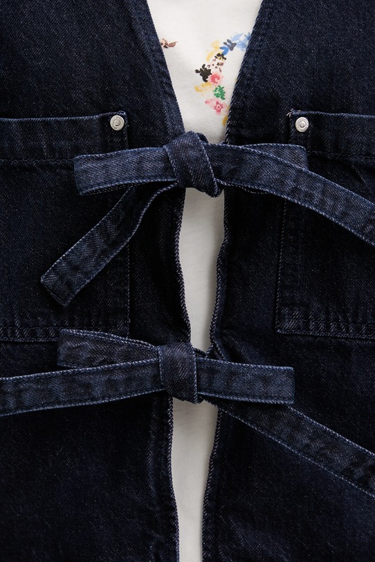 Stine Goya kamizelka dwustronna jeansowa SG.AW25.T101.2406 granatowy