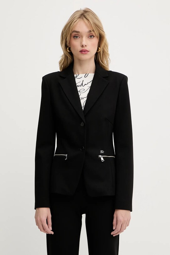 Karl Lagerfeld zakó dzsörzé fekete A3W14040