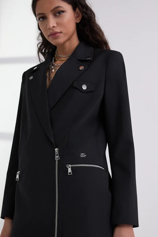 Karl Lagerfeld marynarka z domieszką wełny A3W14044 czarny AW25