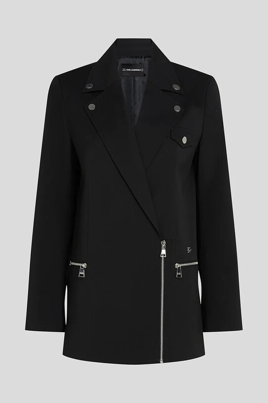 Karl Lagerfeld marynarka z domieszką wełny A3W14044 czarny