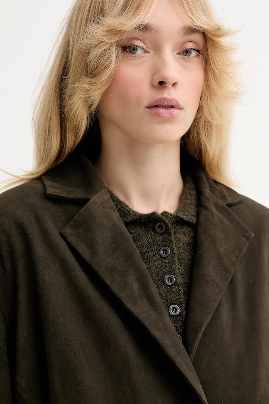 Σακάκι από σουέτ Gestuz πράσινο 10910552