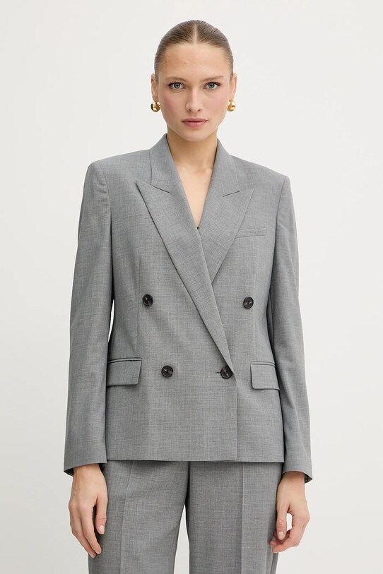 BOSS geacă de lână cu captuseala gri 50543302