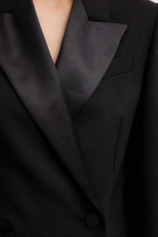 Weekend Max Mara marynarka wełniana BRIGIDA 2525046013600 czarny