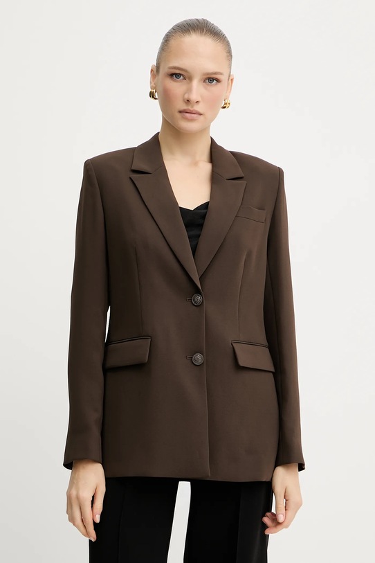 Guess giacca THEOLINE tessuto marrone W5YN46.WGHC2
