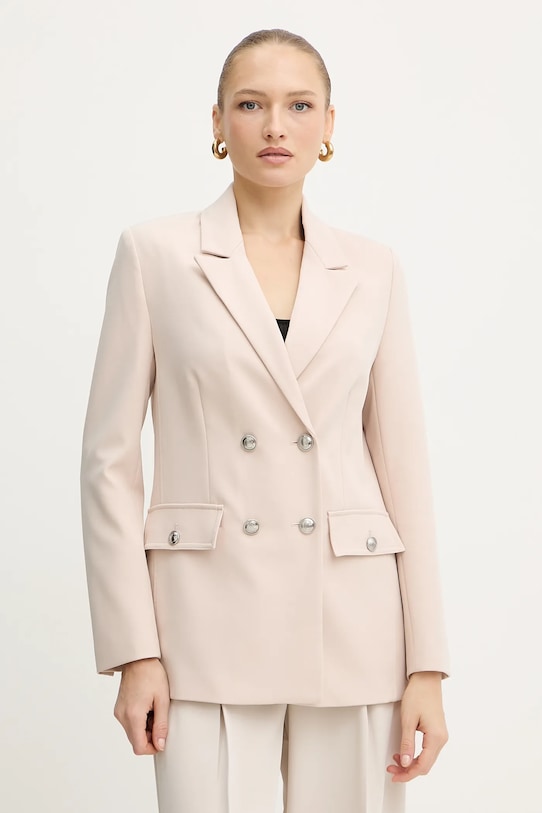 Σακάκι Guess FIONA ύφασμα μπεζ W5YN20.WH9Y2