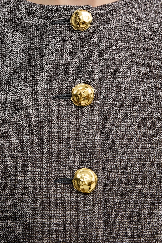 Μπλέιζερ με μίγμα μαλλιού Pinko 105708.A2QX καφέ