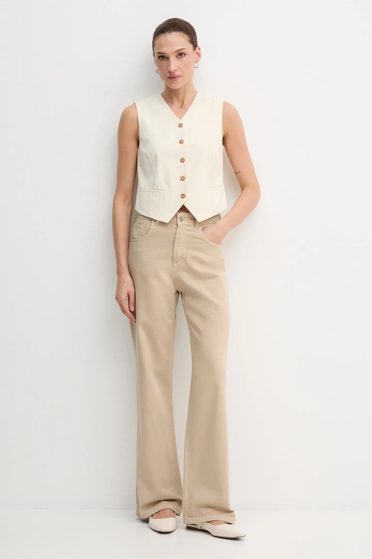 United Colors of Benetton kamizelka 2YVXDJ011 beżowy AW25