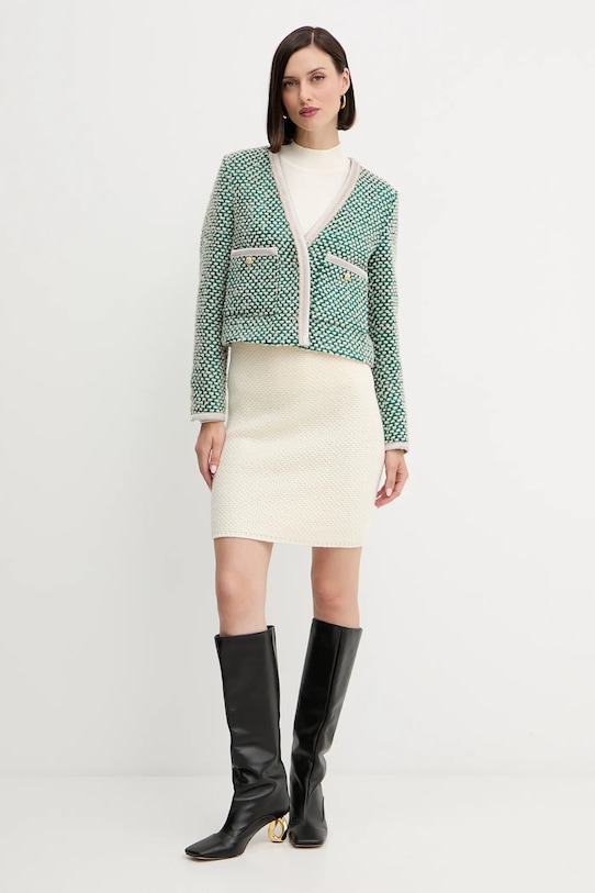 Forte Forte gyapjú kabát 14003.my.jacket zöld AW25