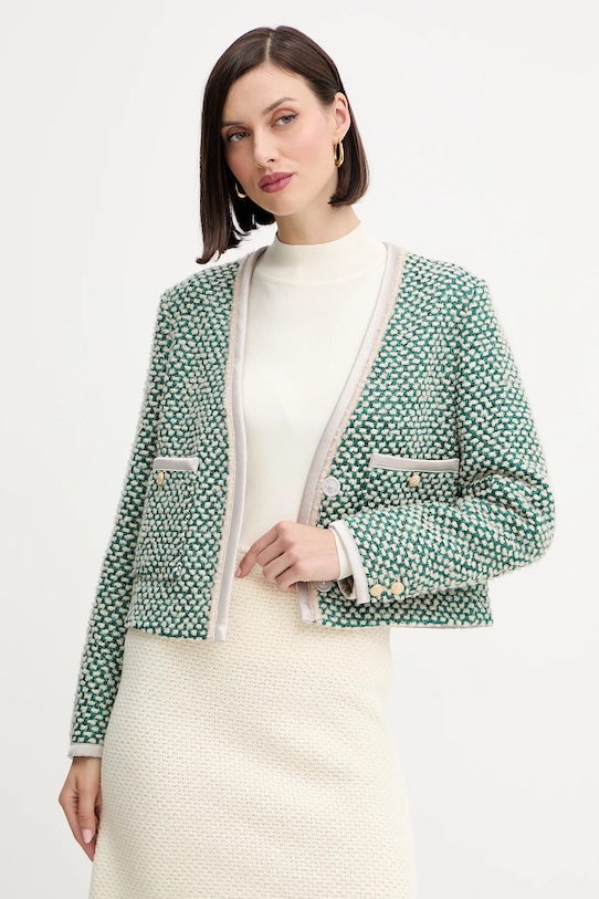 Forte Forte gyapjú kabát zöld 14003.my.jacket