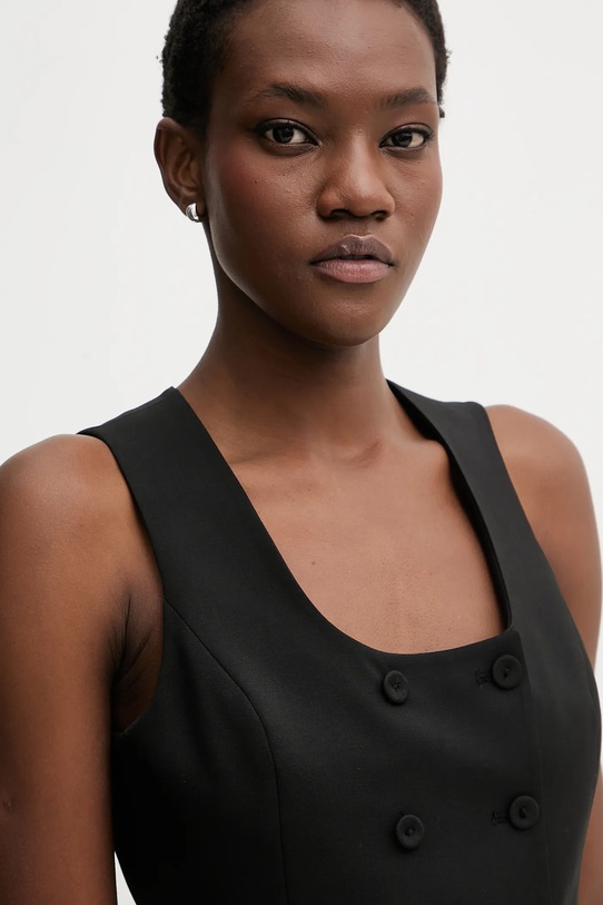 Blugirl Blumarine kamizelka z dodatkiem wełny czarny RF5265.T207A