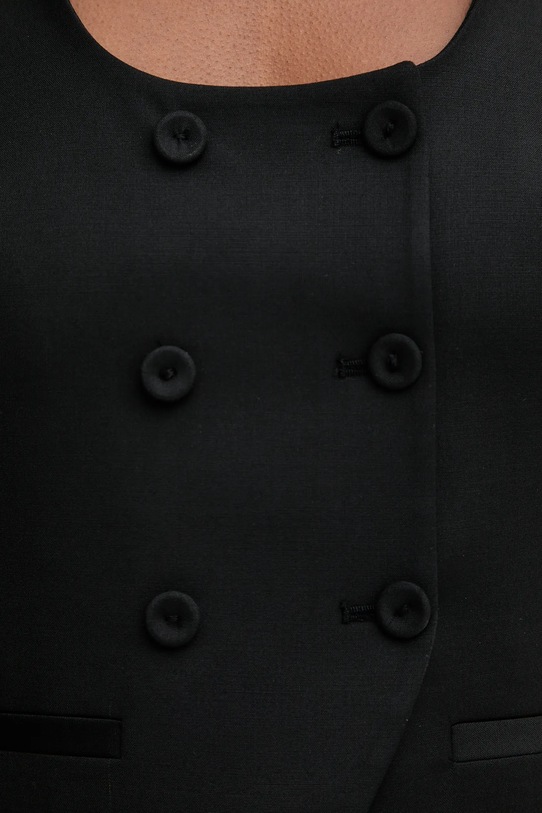 Blugirl Blumarine kamizelka z dodatkiem wełny RF5265.T207A czarny