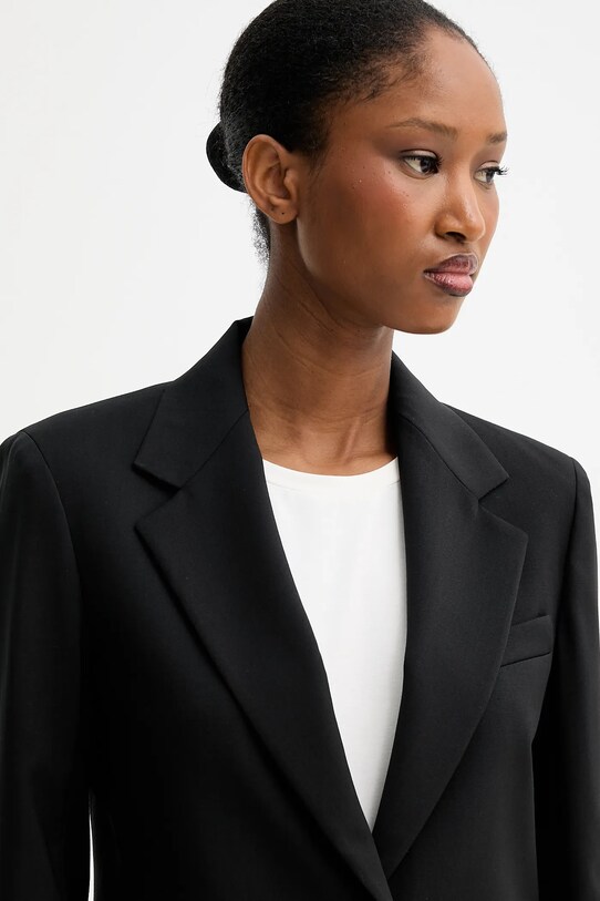 Weekend Max Mara marynarka wełniana LAMINE czarny 2525046041600