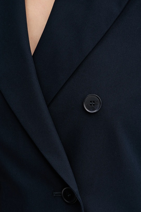 Βαμβακερό blazer Weekend Max Mara TAPPETO 2525046061600 σκούρο μπλε