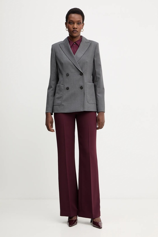 Weekend Max Mara marynarka wełniana ORNATI 2525046012600 szary AW25