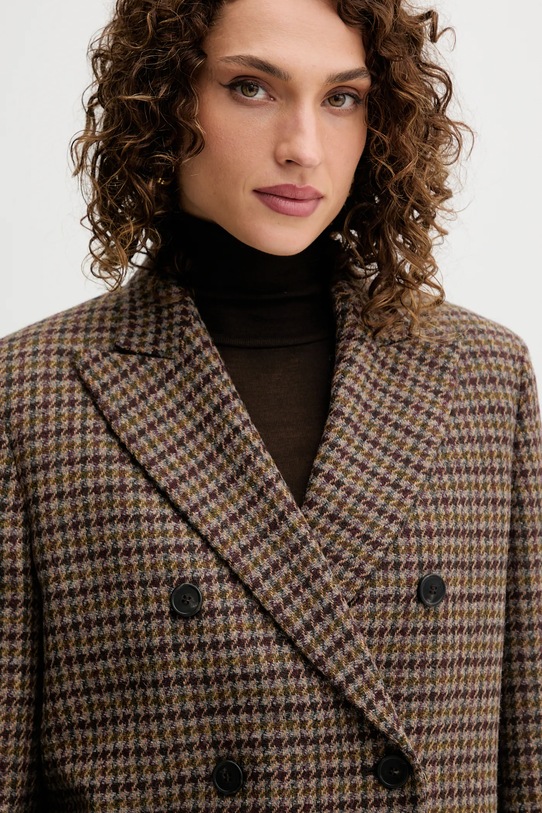 Weekend Max Mara marynarka z dodatkiem wełny GERUSIA brązowy 2525046032600