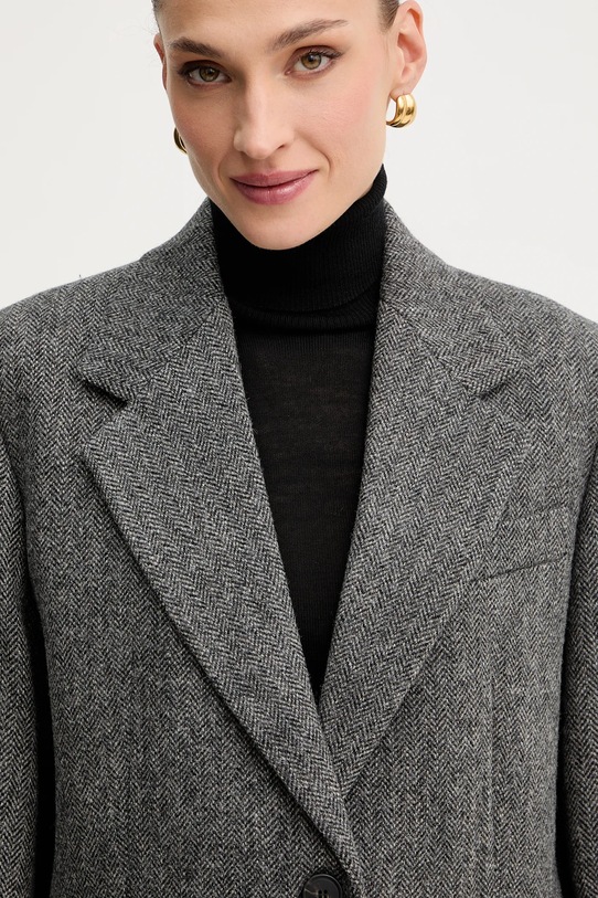 Weekend Max Mara marynarka wełniana TRONTO szary 2525046042600